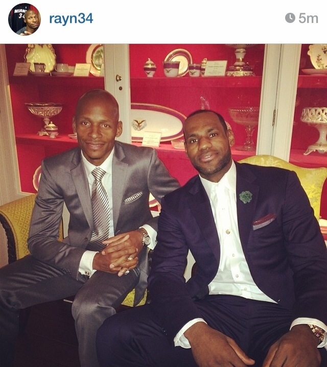 Ray Allen and LeBron James at White House 2014.jpg